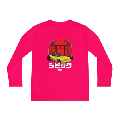 Civic Estilo Youth Long Sleeve Car Graphic Tee - Stylish & Sporty T-shirt Design - CreativeRino