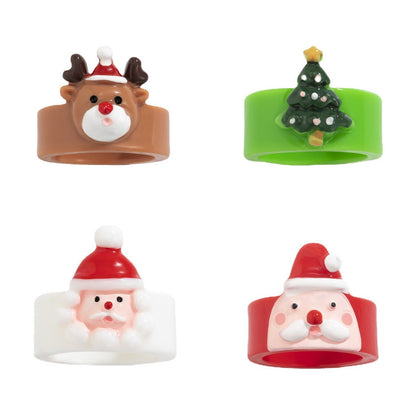 Handmade Christmas Resin Ring Series | Cute Festive Jewelry & Novelty Gift