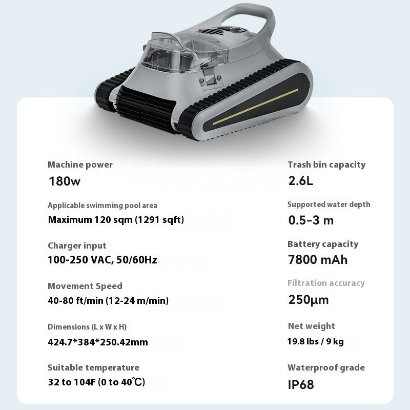 Swimming Pool Fish Pond Wireless Automatic Pool Cleaner CreativeRino