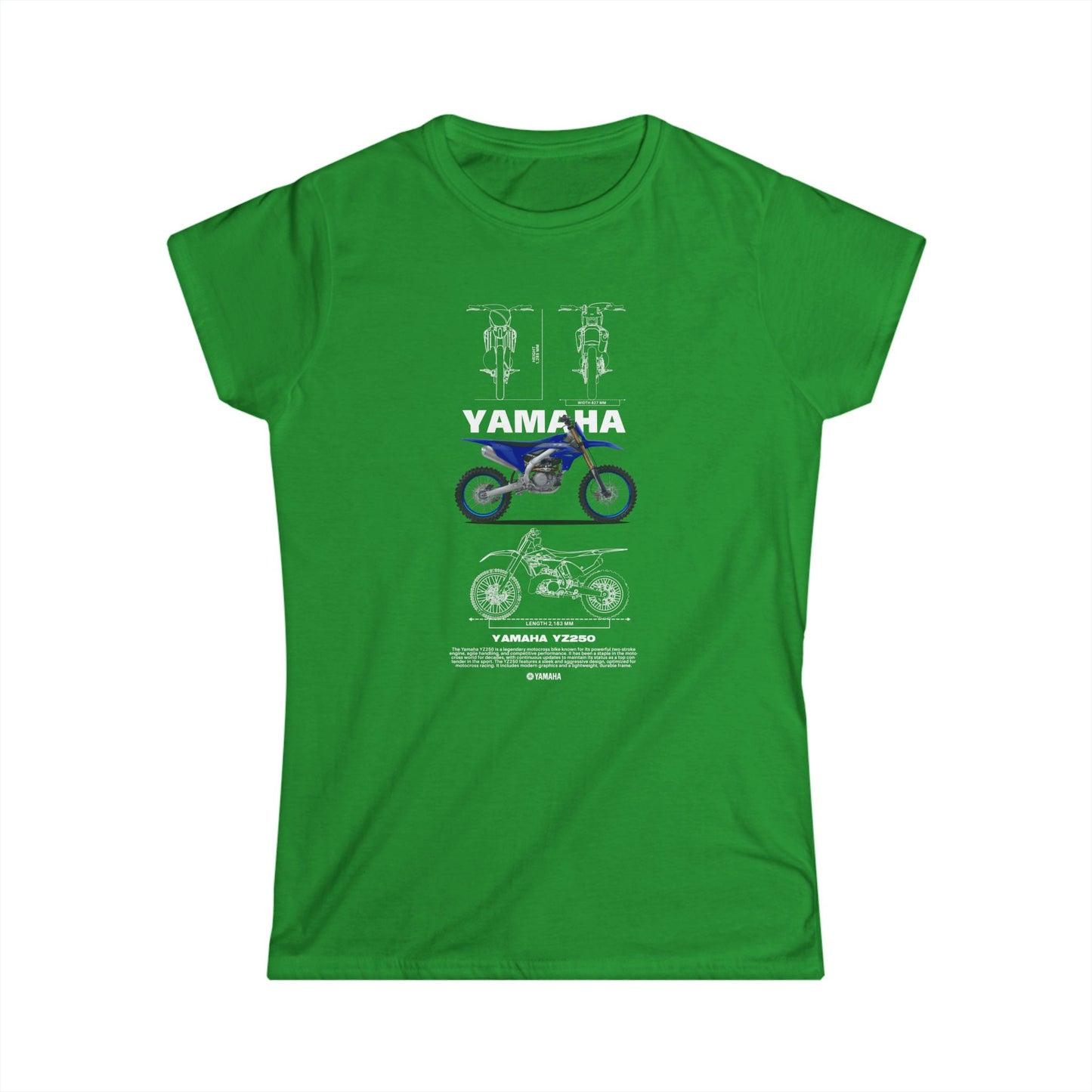 Yamaha YZ250 Motorcycle Women's Softstyle Tee - Perfect T-shirt Gift for Bikers - CreativeRino