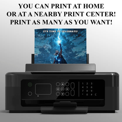 Thor Birthday Invitation Template - CreativeRino