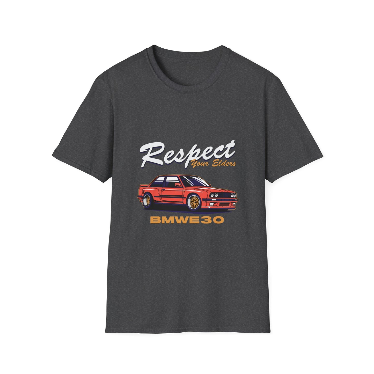 Respect Your Elders BMW E30 Unisex Softstyle T-Shirt - CreativeRino