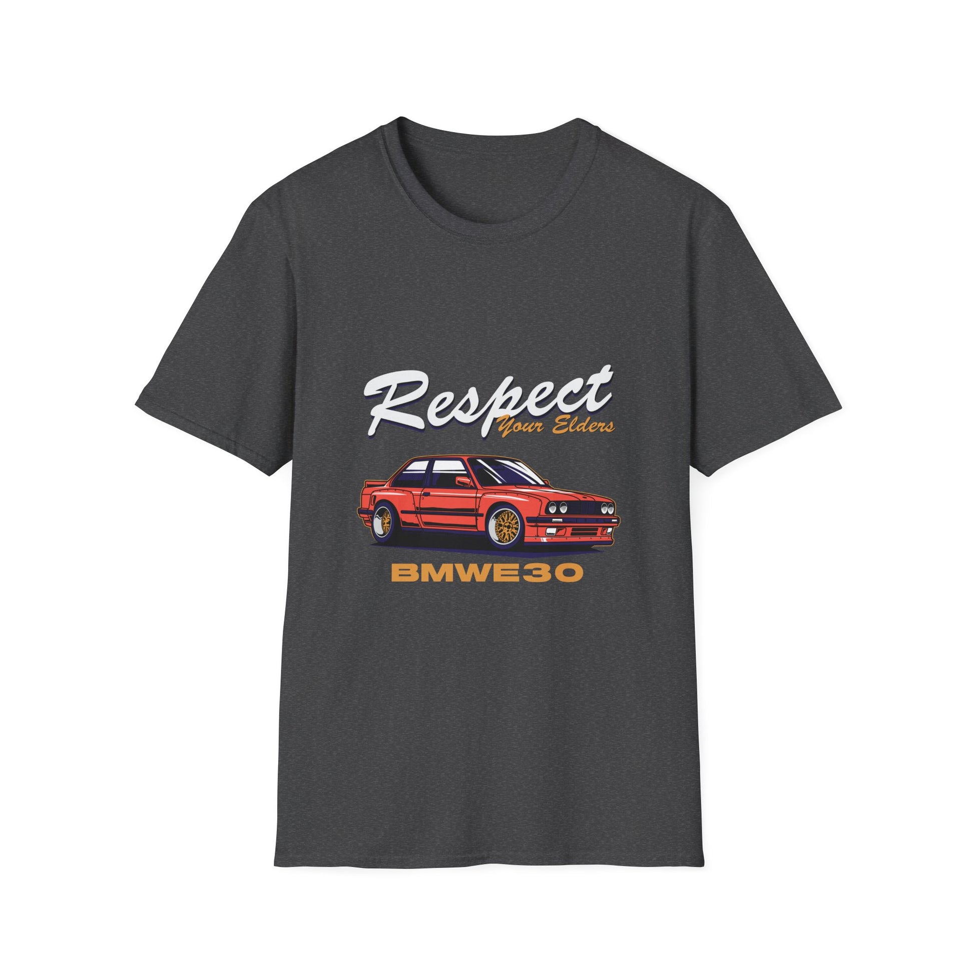 Respect Your Elders BMW E30 Unisex Softstyle T-Shirt - CreativeRino
