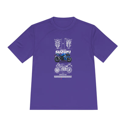 Suzuki GSX-R 1000 Motorcycle Unisex Moisture Wicking Tee - Perfect T-shirt for Riders and Enthusiasts - CreativeRino