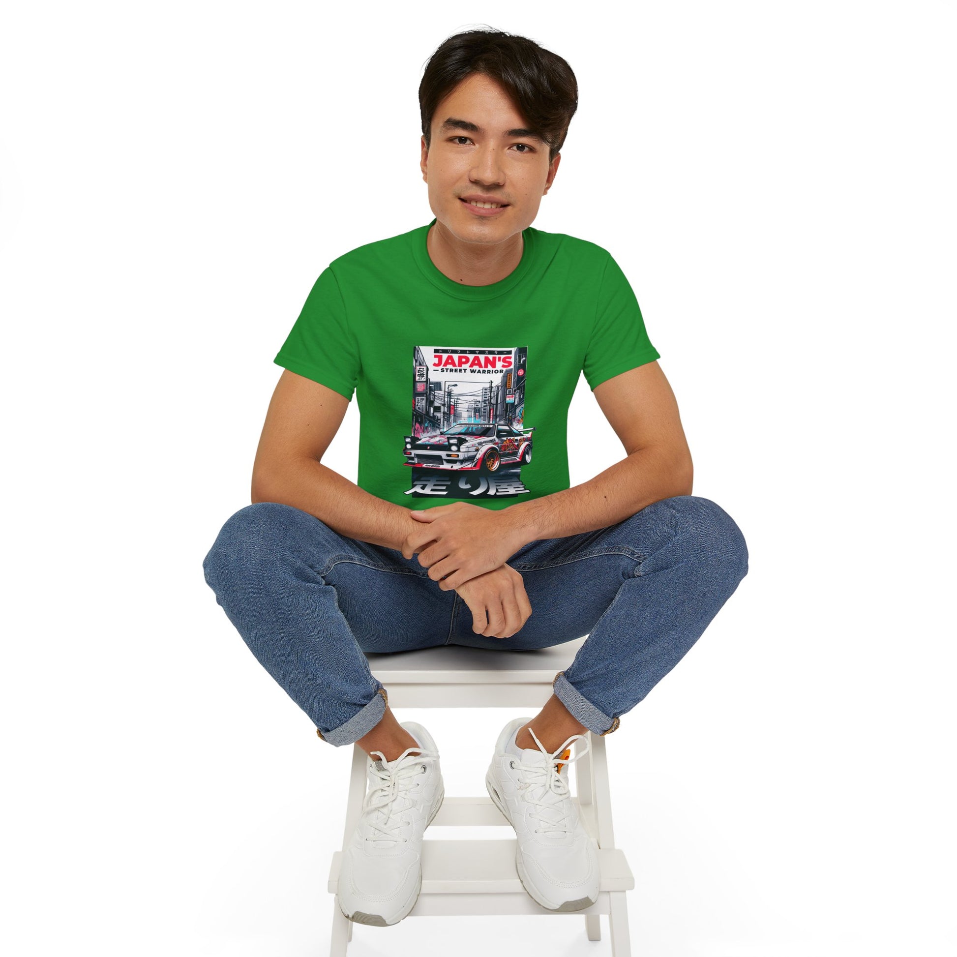 Japan's Street Warrior Unisex Ultra Cotton Tee - Vintage Car Graphic T-Shirt - CreativeRino