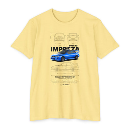 Subaru Impreza WRX STI Graphic Tee - Unisex CVC Jersey T-Shirt for Car Lovers - CreativeRino