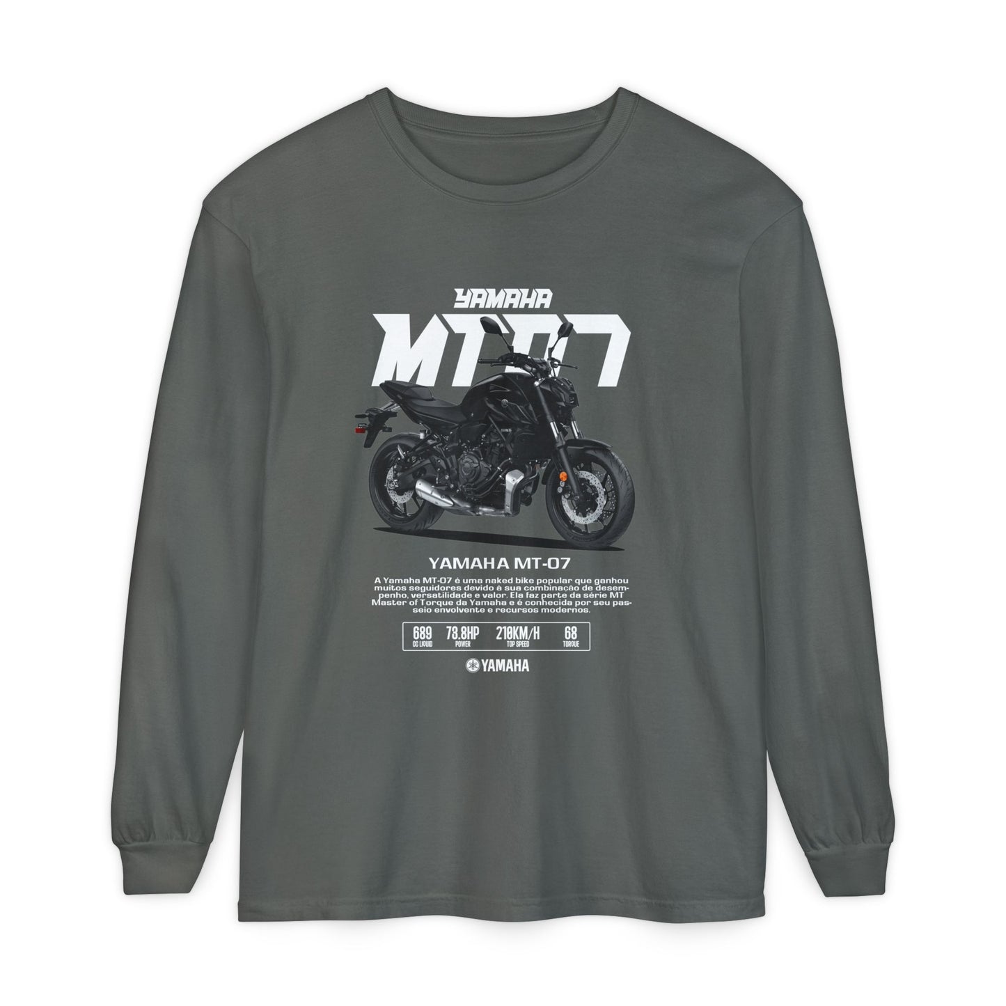 Yamaha MT-07 Long Sleeve T-Shirt for Motorcycle Enthusiasts - CreativeRino