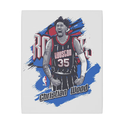 Christian Wood NBA Wall Art Canvas Print - Houston Rockets Decor - CreativeRino