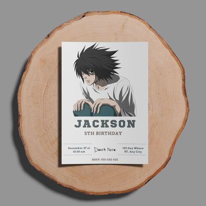 Death Note Birthday Invitation Template - CreativeRino