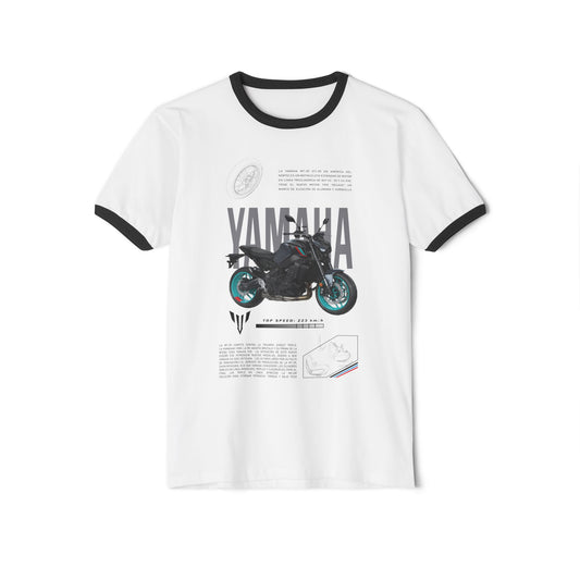 Yamaha Motorcycle Unisex Cotton Ringer T-Shirt - Vintage Design - CreativeRino