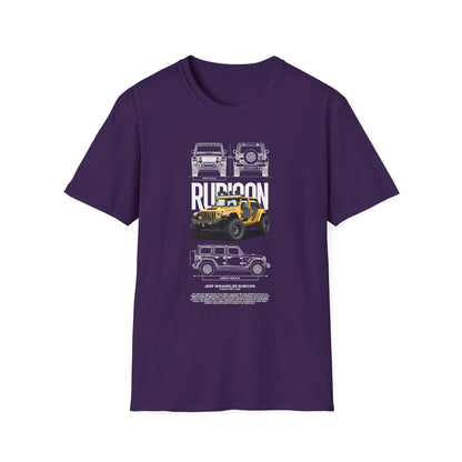 Rubicon Awaits Unisex Softstyle T-Shirt - Off-Road Vehicle Design - CreativeRino