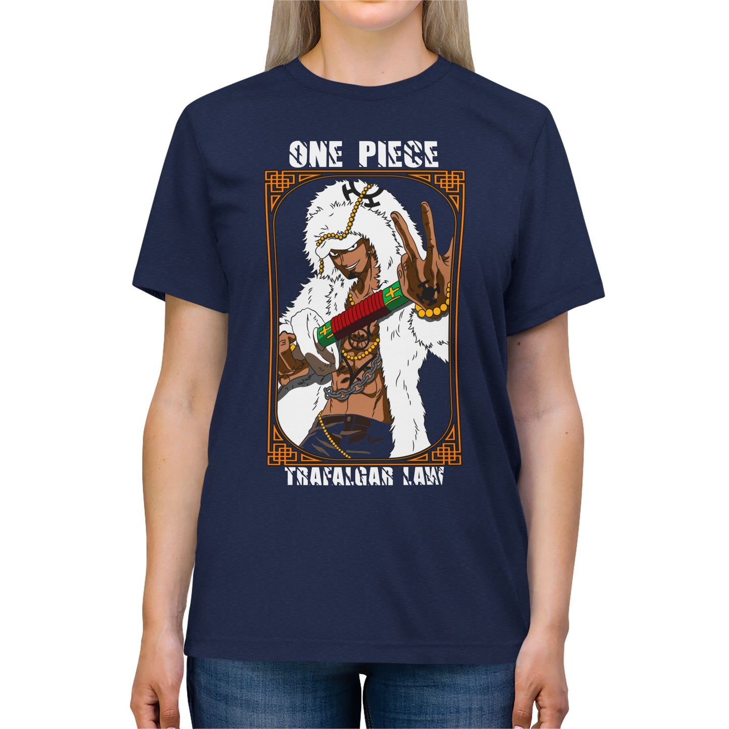 One Piece Trafalgar Law Unisex Triblend Tee - Perfect T-shirt For Anime Fans - CreativeRino