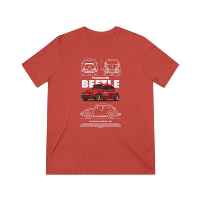 Volkswagen Beetle Unisex Triblend Tee - Vintage Car Graphic T-Shirt - CreativeRino