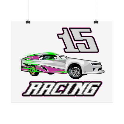 15 Racing Car Rolled Poster - Vibrant Race Car Art for Car Enthusiasts - CreativeRino