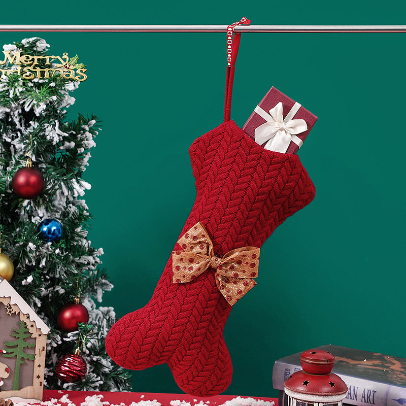 Knitted Christmas Socks | Cozy Yarn Ornaments & Gift Bags Holiday Decor eprolo