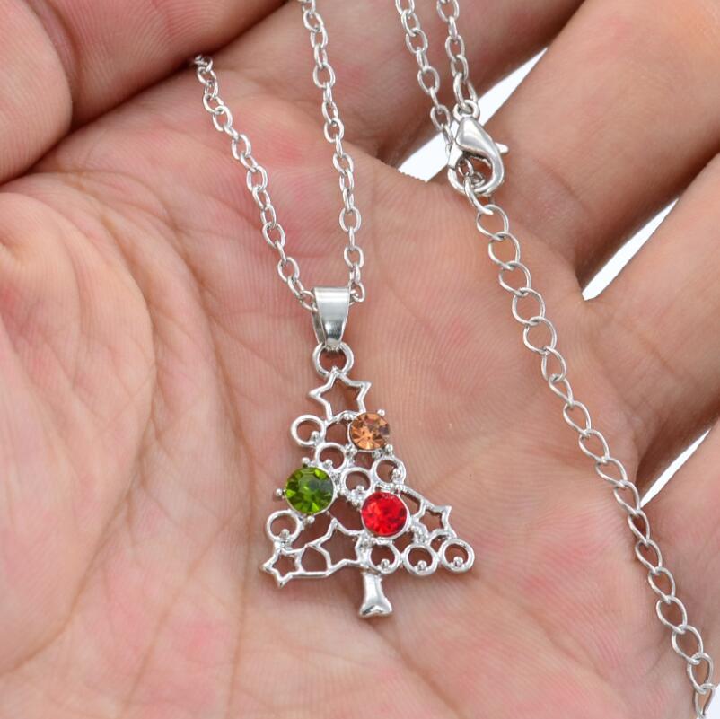 Elegant Hollow Micro-Inlaid Zircon Christmas Tree Necklace | Festive Pendant Jewelry | Perfect Holiday Gift Accessory eprolo