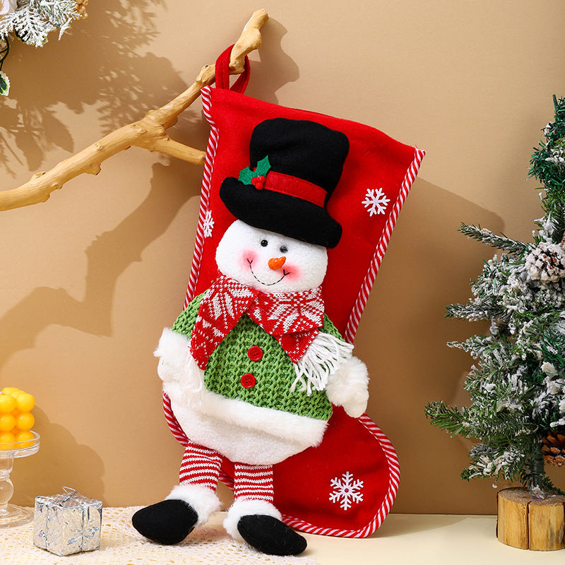 Whimsical 3D Long Legs Christmas Socks | Cartoon Santa Claus Gift Bag & Hanging Decoration Pendant eprolo