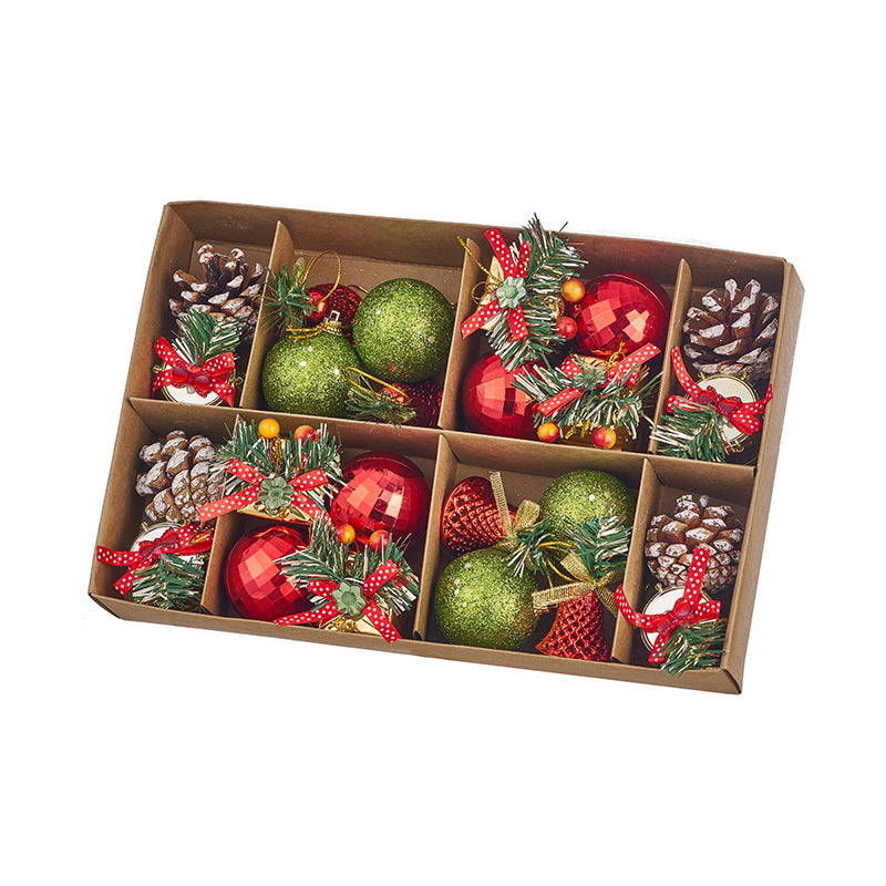 Deluxe Christmas Tree Ornament Set | Ball, Bell, Pinecone & Drum Combination Pack eprolo