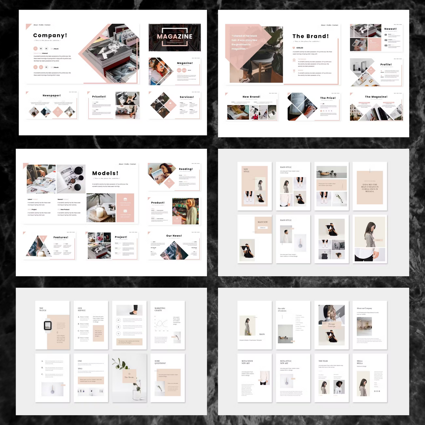 17 Magazine Powerpoint Presentation Template Bundle | Magazine Style Business PowerPoint Template