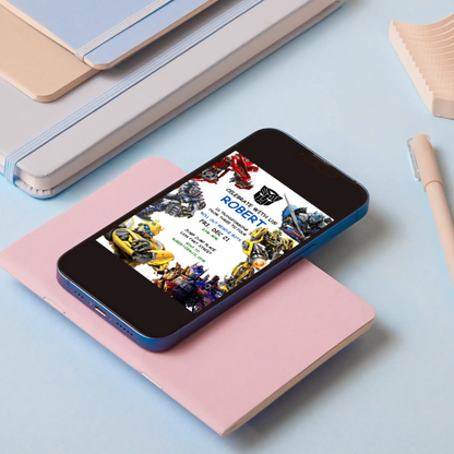 Rescue Bots Transformers Birthday Invitation Template - CreativeRino