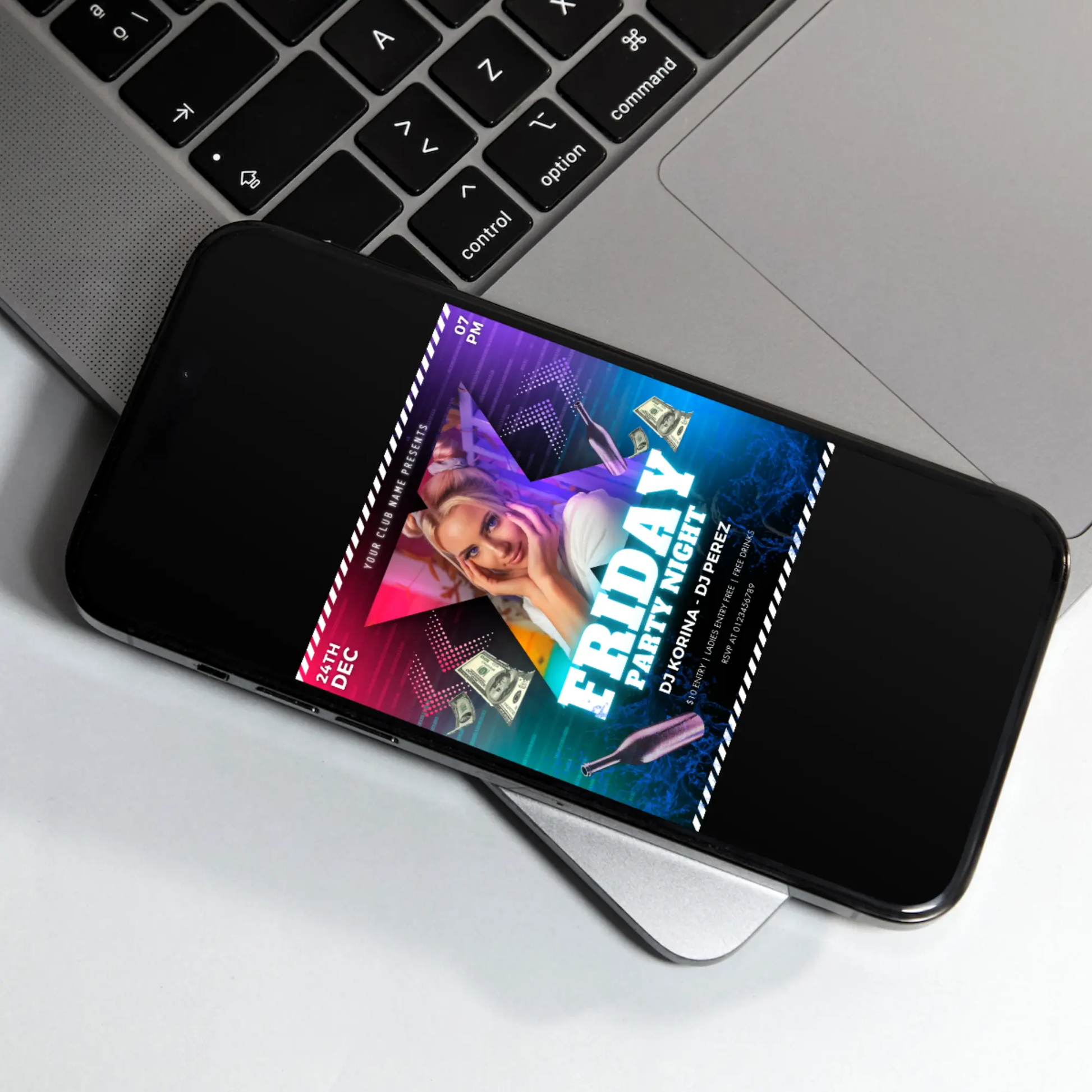 Black Friday Club Flyer Template | DJ Party Social Media Flyer - CreativeRino