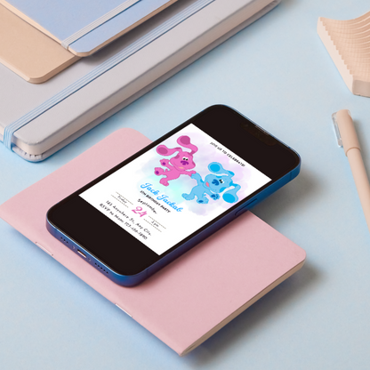 Blue's Clues Birthday Invitation Template - CreativeRino