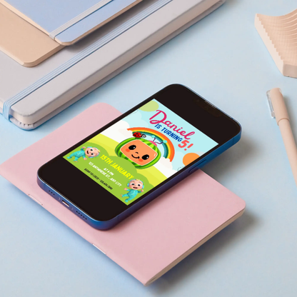 Cocomelon Birthday Invitation Template - CreativeRino