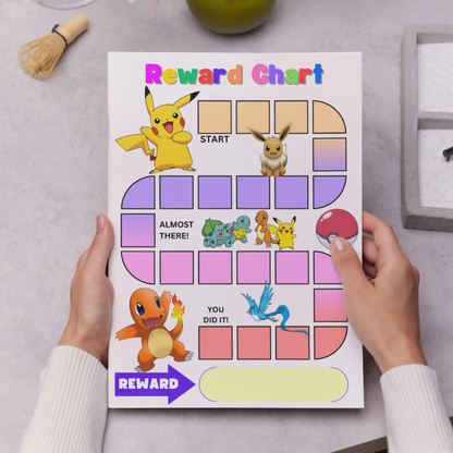 Pokemon Reward Chart Template | Pikachu Behavior Chart - CreativeRino
