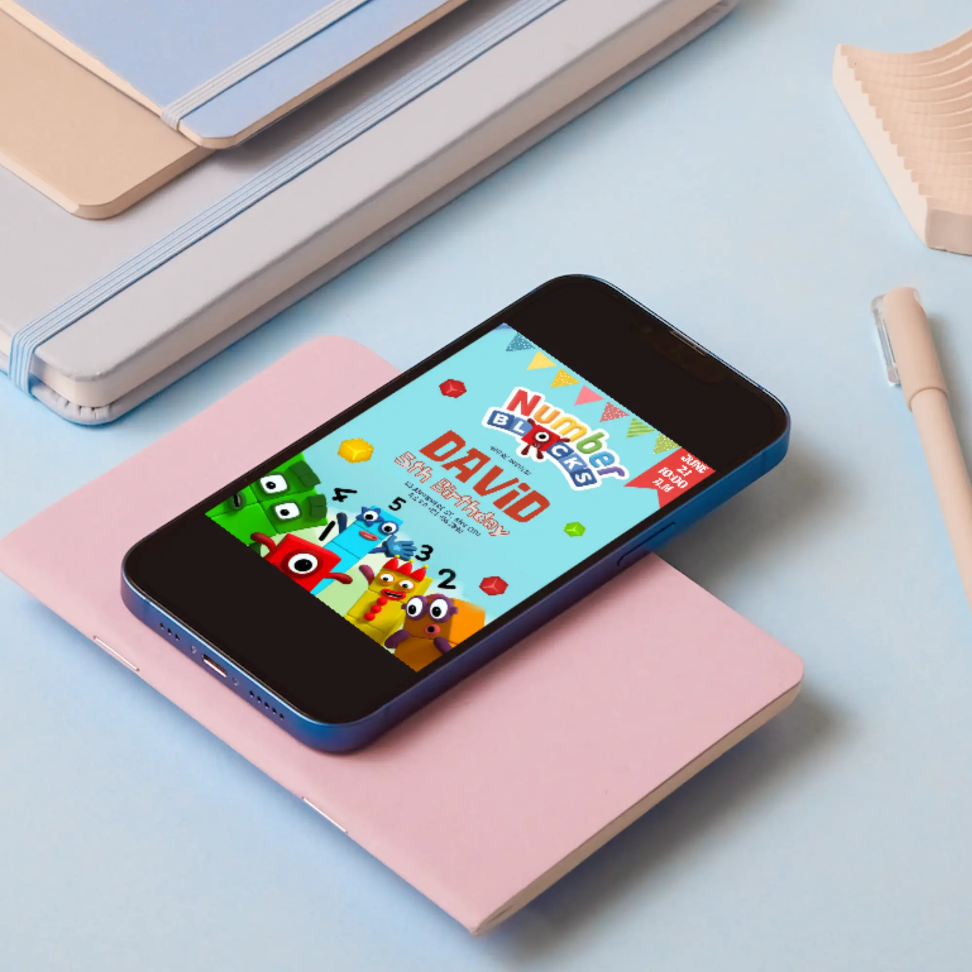 Numberblocks Birthday Invitation Template - CreativeRino