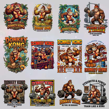 Donkey Kong PNG | High-Resolution Transparent Gaming Character Clipart | Retro Arcade Design Download CreativeRino