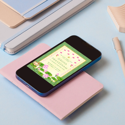 Gruhapravesham Invitation Template | Indian Housewarming Invite - CreativeRino