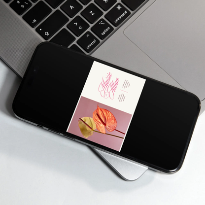 Anthurium Wedding Invitation Template - CreativeRino