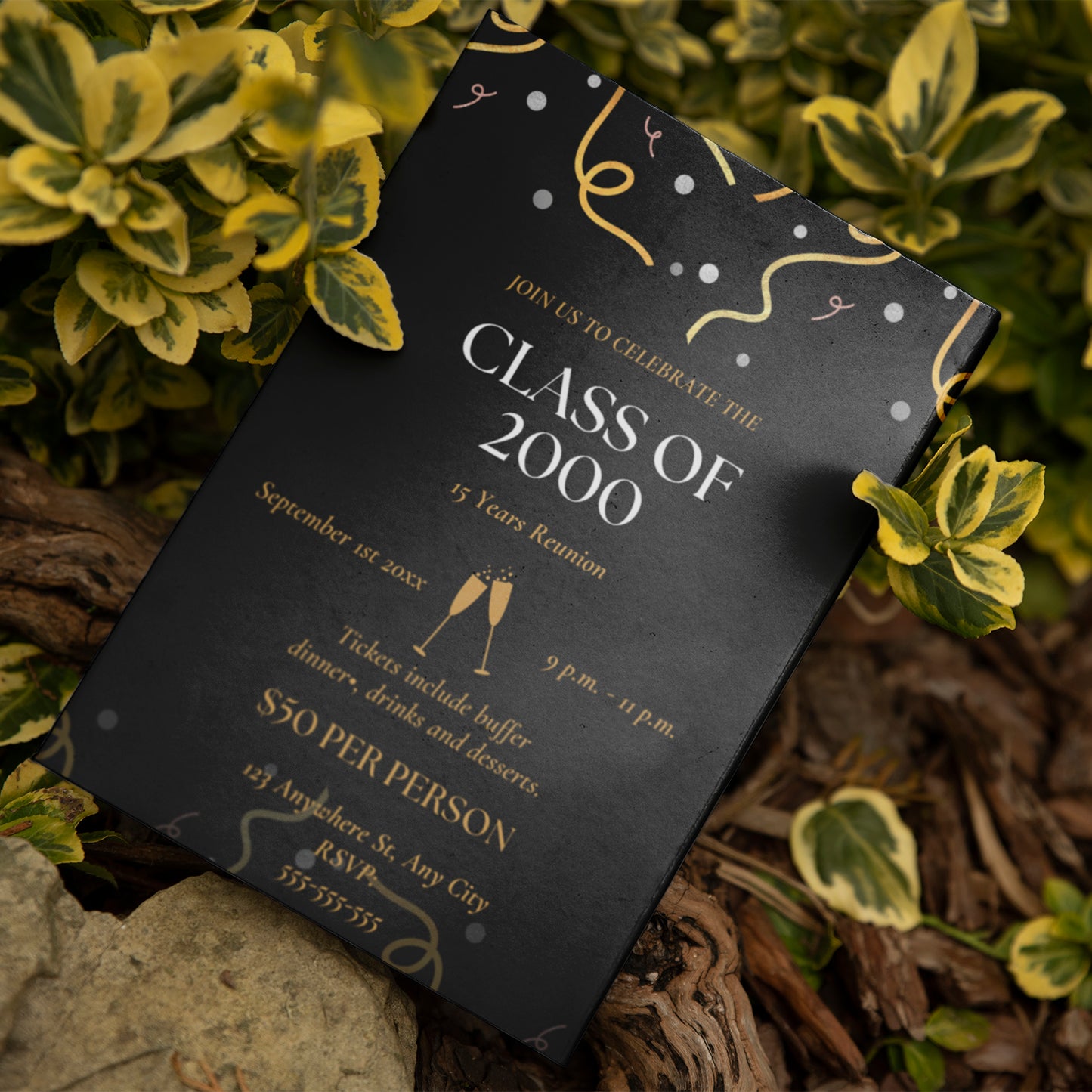 School Reunion Flyer Template | High School College Reunion Invitation