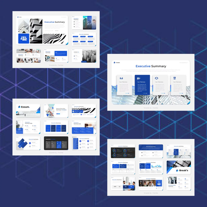 4 Executive Summary Infographics Powerpoint Template Bundle CreativeRino