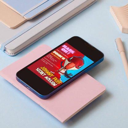 Johnny Puff Birthday Invitation Template - CreativeRino