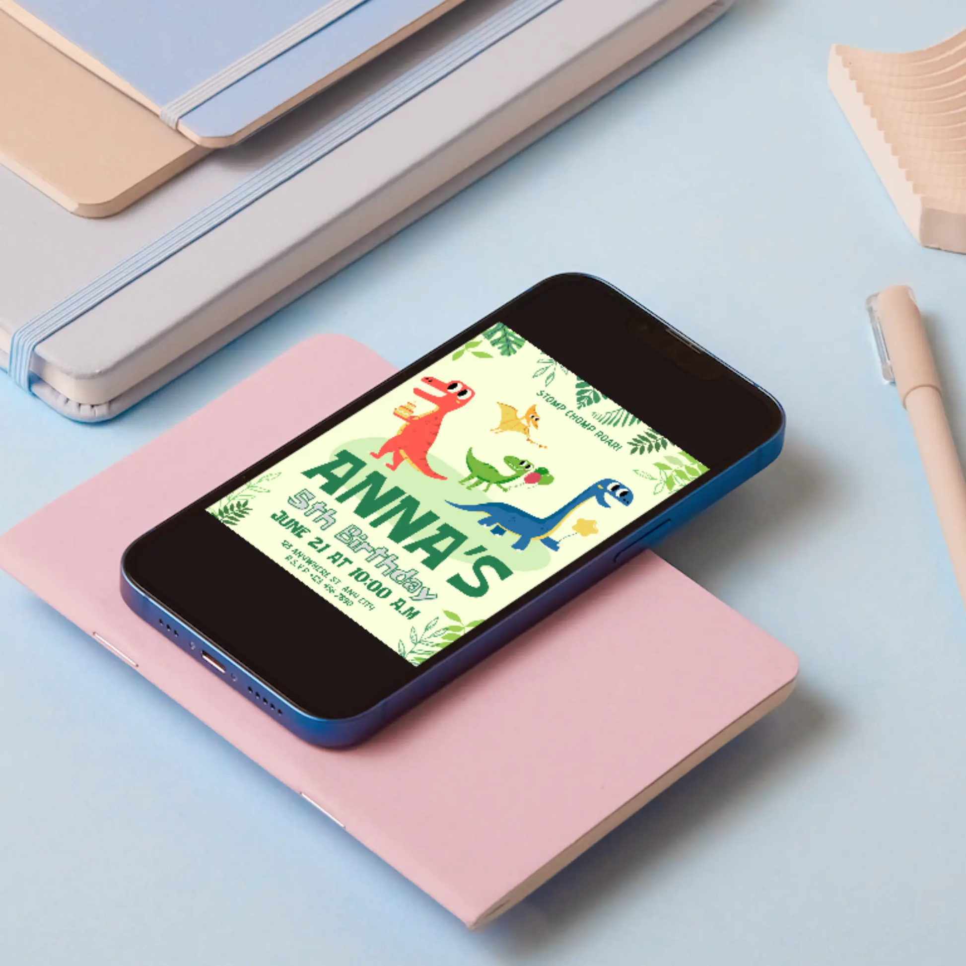 Dinosaur Birthday Invitation Template - CreativeRino