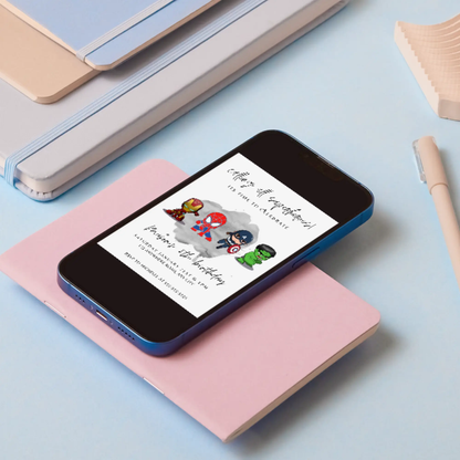 Marvel Avengers Birthday Invitation Template | Superhero Birthday Invite - CreativeRino