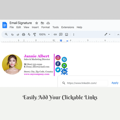 Outlook Gmail Email Signature Design Template - CreativeRino
