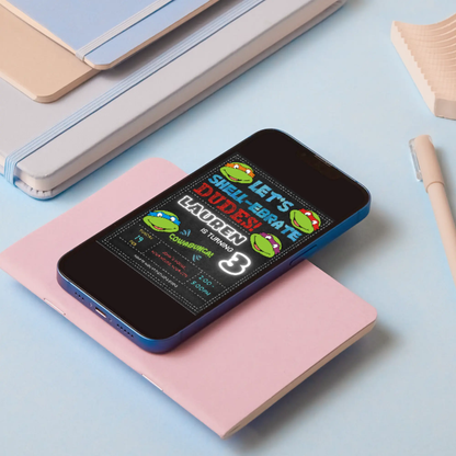 Teenage Mutant Ninja Turtles Birthday Invitation Template - CreativeRino