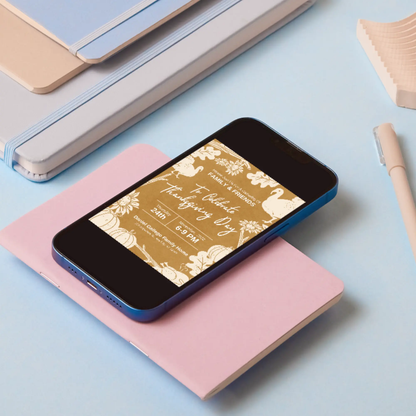 Thanksgiving Dinner Invitation Template | Gobble Thanksgiving Invite - CreativeRino