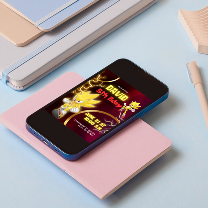 Super Sonic Birthday Invitation Template - CreativeRino