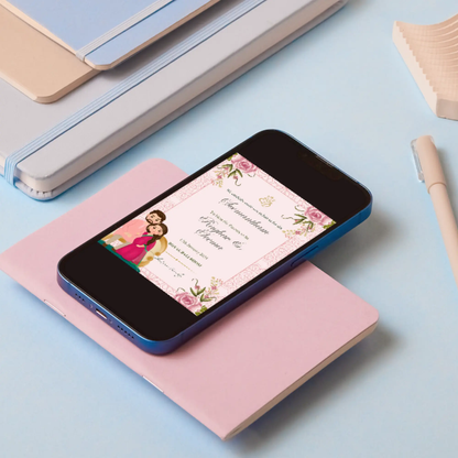 Seemantham Invite Template | Indian Baby Shower Invitation - CreativeRino