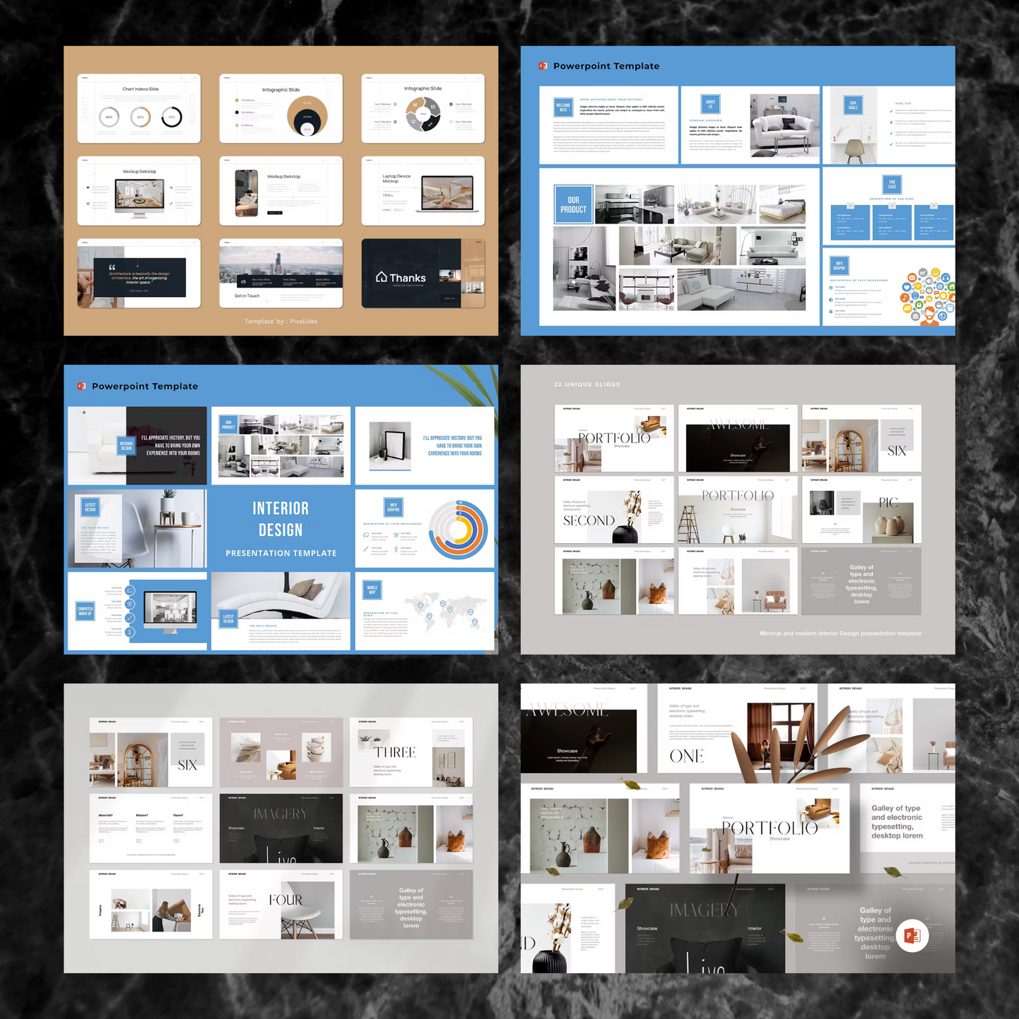 19 Interior Design Powerpoint Presentation Template Bundle