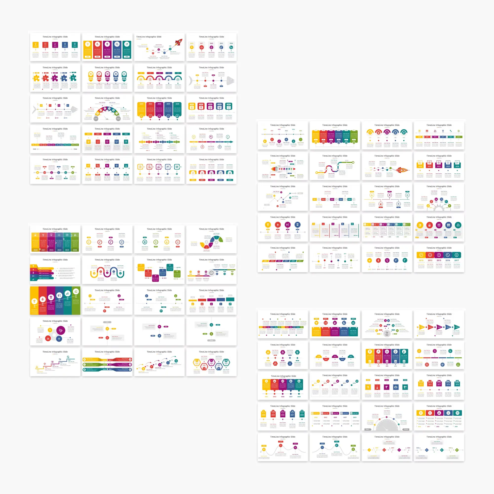 6 Timeline Powerpoint Presentation Template Bundle - CreativeRino