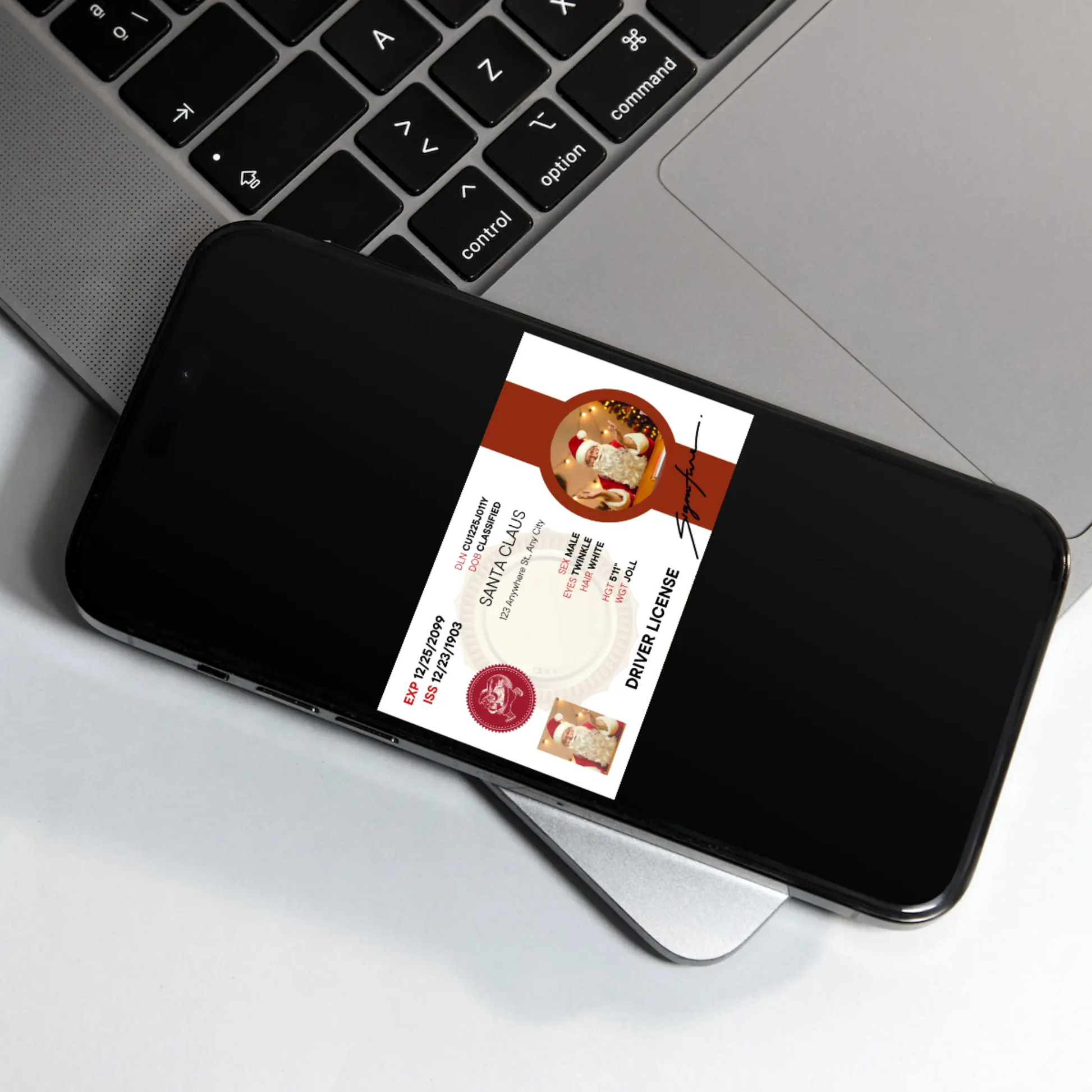 Santa Claus Drivers License Template - CreativeRino