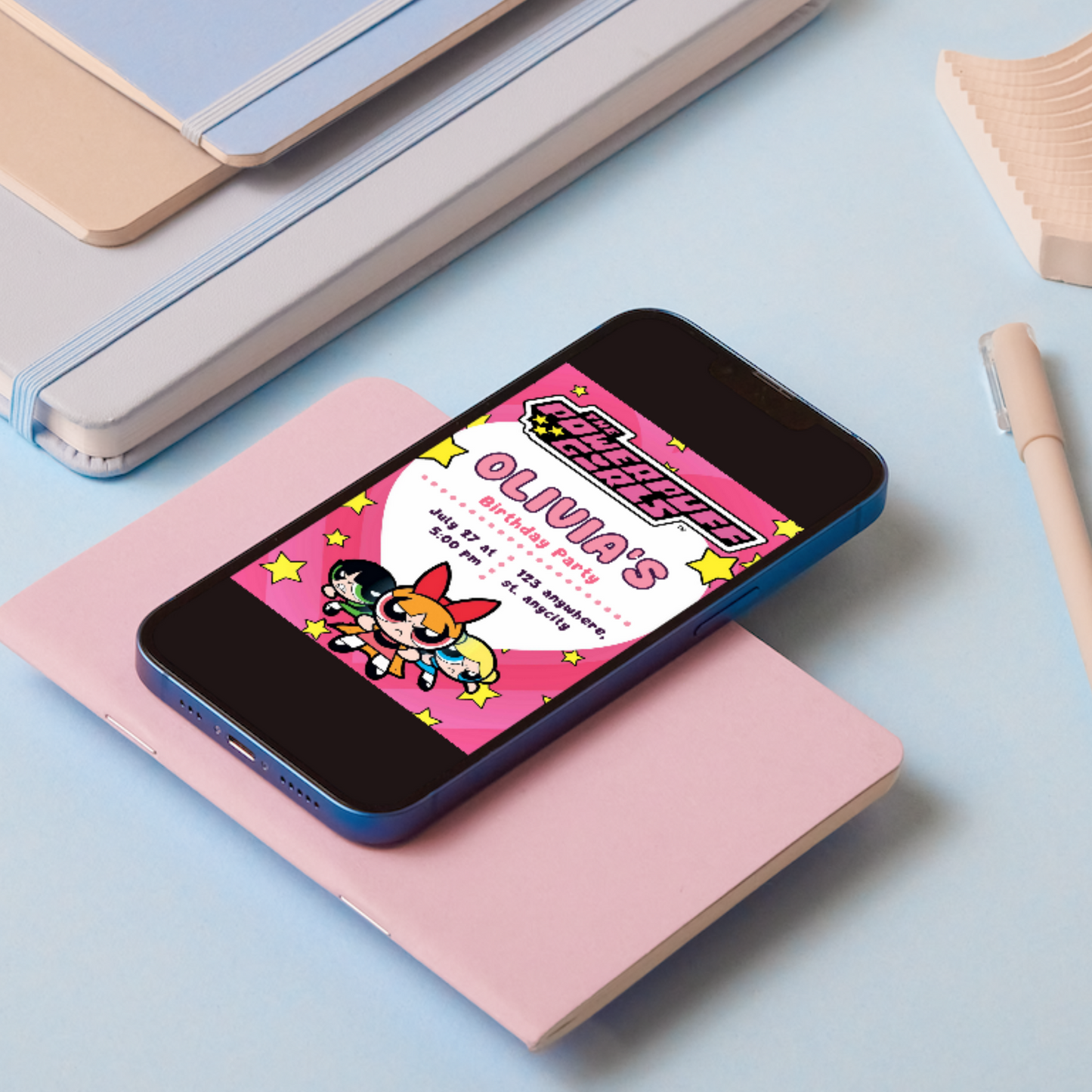 Powerpuff Girls Birthday Invitation Template