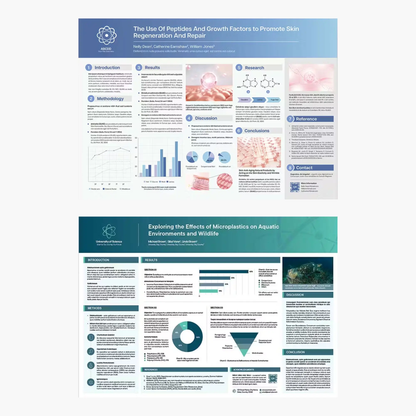 10 Research Poster Template Bundle | Academic Scientific Medical Research Case Study Poster Templates | Adobe Indesign CreativeRino