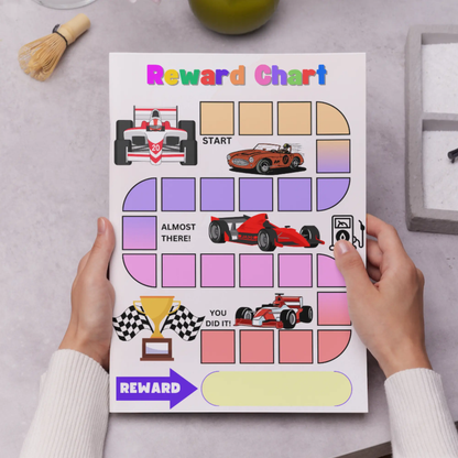 Racing Car Reward Chart Template | Cars Behavior Chart - CreativeRino