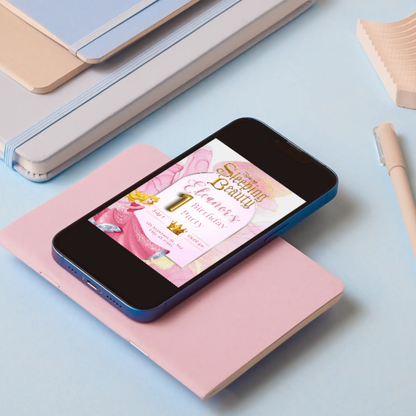 Sleeping Beauty Birthday Invitation Template - CreativeRino