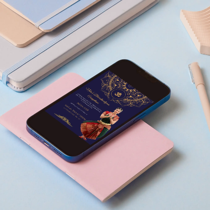 Arangetram Invitation Template | Indian Classical Dance Invite - CreativeRino